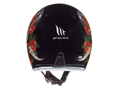 Jethelm Le Mans 2 SV "Skull & Roses A1" schwarz, Grösse XXL