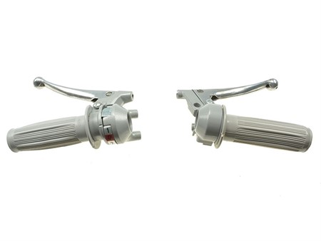 Set de poignée 3 vitesses, reproduction Magura, gris Set de poignée 3 vitesses, reproduction Magura, gris