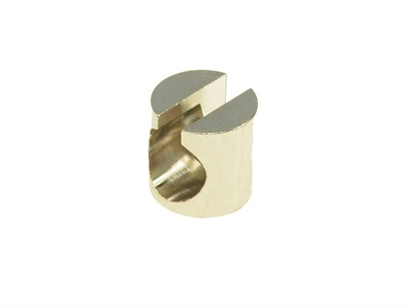 Embout/douille arrêt de cable en laiton 10x10mm, Domino / Lusito