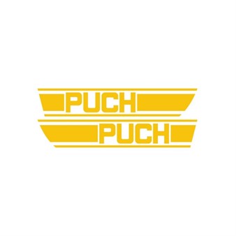 Autocollant/Sticker de réservoir, jaune, vélomoteur Puch X30