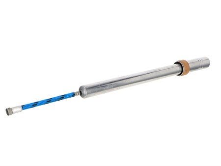 Pompe à air aluminium chromée 300-330mm (spécial PUCH Velux, SOLEX et vieux SACHS)