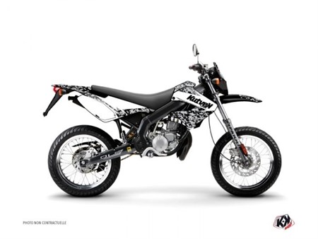 Dekor-Kit Predator weiss, Derbi 50cc X-Trem, X-Race 2005 bis 2009