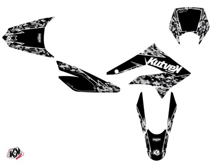Kit déco stickers Predator noir , moto 50cc Derbi DRD X-Trem 2010 à 2017