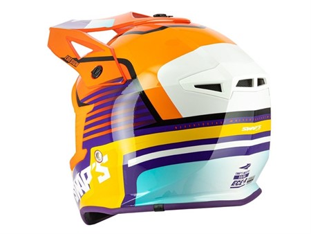 Casque Cross supermotard SWAPS -Casque Cross supermotard SWAPS - S818 Blur, rouge-orange Taille : S