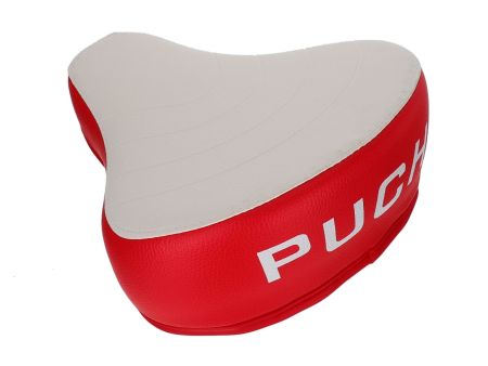 Selle (surélevée) rouge avec inscription PUCH, universelle