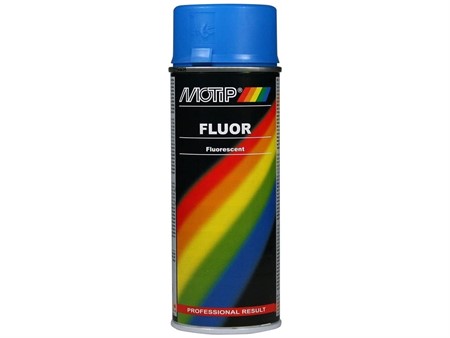 Spray bombe peinture Motip, BLEU FLUO, 400ml