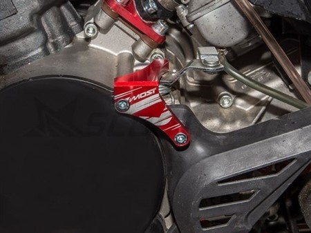Support renfort pour levier dembrayage au carter, gris argenté, moto 50cc MBK X-Power / Yamaha TZR 50 / Rieju 50