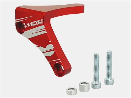 Support renfort pour levier d'embrayage au carter, alu rouge, moto 50cc MBK X-Power / Yamaha TZR 50 / Rieju 50 Support renfort pour levier d'embrayage au carter, alu rouge, moto 50cc MBK X-Power / Yamaha TZR 50 / Rieju 50