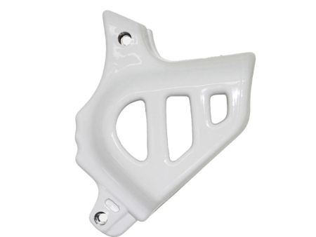 Cache pignon blanc, moto 50cc avec moteur Minarelli AM6 Cache pignon blanc, moto 50cc avec moteur Minarelli AM6
