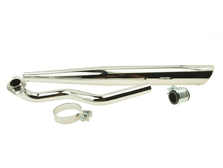 Pot d'échappement custom chromé, vélomoteur Sachs 504 Pot d'échappement custom chromé, vélomoteur Sachs 504