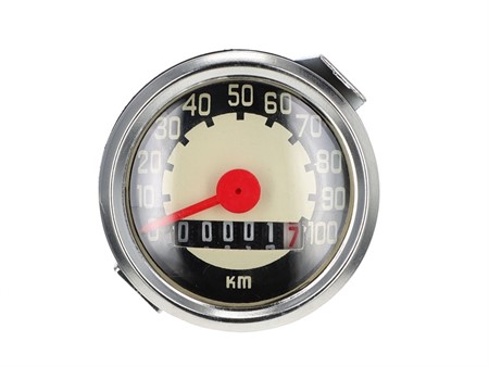 Comtpeur de vitesse VDO 100km/h old school (Ø48mm), universel vélomoteurs