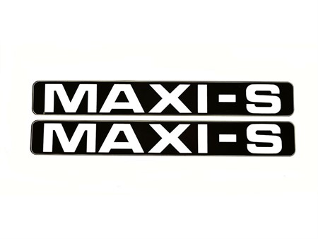 Puch Maxi-S Aufkleber weiss / schwarz (Seitenschutz)