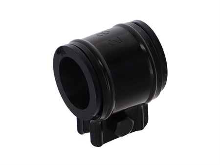 Auspuffbride 28mm (Metall+Gummi) schwarz