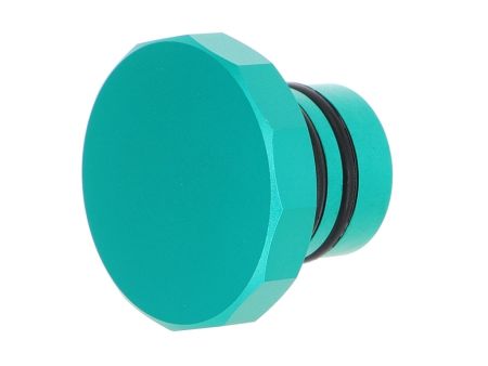 Bouchon de réservoir CNC (12 facettes), alu vert, vélomoteur Puch Maxi