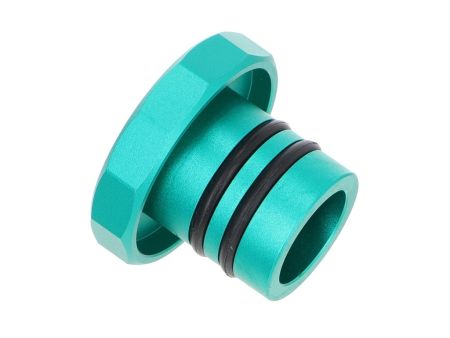 Bouchon de réservoir CNC (12 facettes), alu vert, vélomoteur Puch Maxi