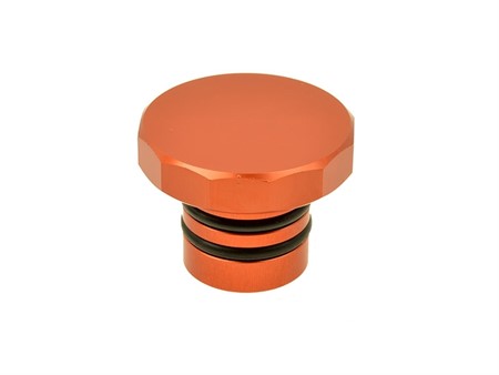 Bouchon de réservoir CNC (12 facettes), alu orange, vélomoteur Puch Maxi Bouchon de réservoir CNC (12 facettes), alu orange, vélomoteur Puch Maxi
