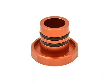 Tankdeckel eckig Alu orange Puch Maxi