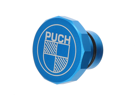 Bouchon de réservoir CNC (12 facettes), alu bleu, vélomoteur Puch Maxi Bouchon de réservoir CNC (12 facettes), alu bleu, vélomoteur Puch Maxi