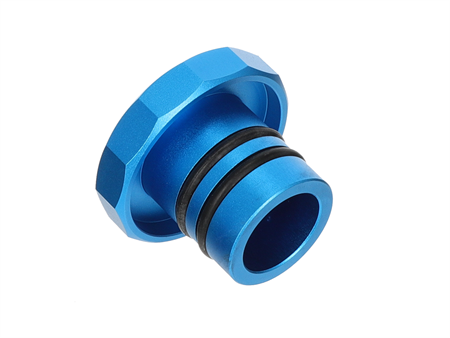 Tankdeckel eckig Alu blau Puch Maxi