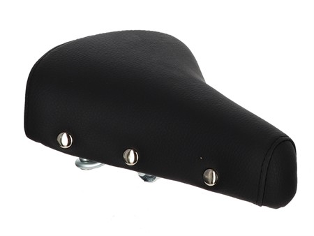 Selle noir fixation 22-23mm à ressorts, universelle vélomoteurs