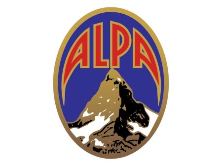 Autocollant sticker 38x50mm ALPA original époque Autocollant sticker 38x50mm ALPA original époque