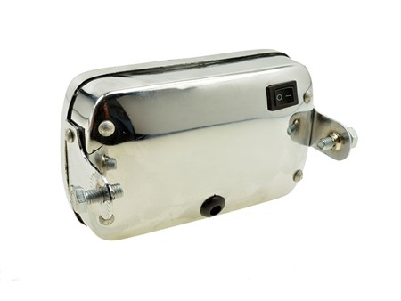 Scheinwerfer eckig Chrom mit Schalter