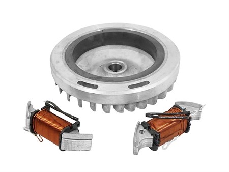 Volant magnétique/rotor dallumage replica (bobine lumière+allumage inclus), vélomoteurs Piaggio Ciao, SI, Boxer etc...