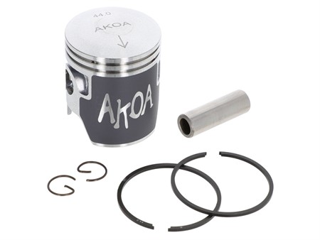 Piston Akoa 44mm cylindre CH12 bi-segment axe 12mm "MOS2", vélomoteur Puch Piston Akoa 44mm cylindre CH12 bi-segment axe 12mm "MOS2", vélomoteur Puch