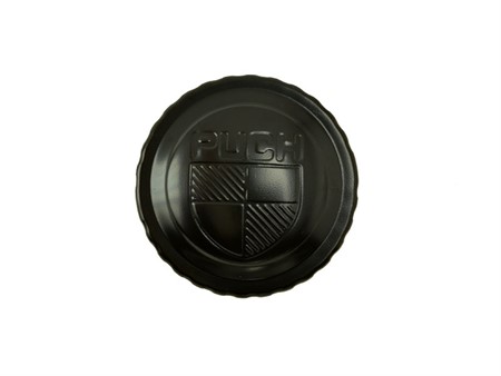 Bouchon de réservoir à baillonnette, chromé avec logo Puch, diamètre 30mm