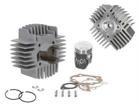 Kit cylindre AKOA Tuning 50cc 38mm, avec culasse, CH12 extérieur 100% original, vélomoteurs Puch