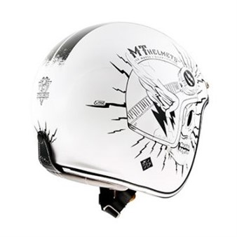 Casque JET ouvert Le Mans Glossy White, Taille : M