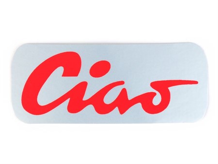 Autocollant de réservoir en alu, rouge, Piaggio Ciao (C7, C9) Autocollant de réservoir en alu, rouge, Piaggio Ciao (C7, C9)