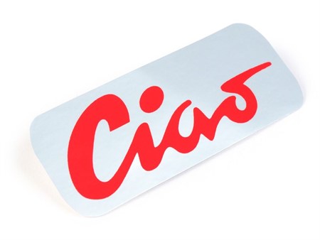 Schriftzug für Tank -CIAO Aluminium, rot- Piaggio Ciao (C7, C9)