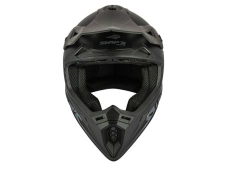 Casque Cross supermotard SWAPS - S818 "Blur", noir mat Taille : L