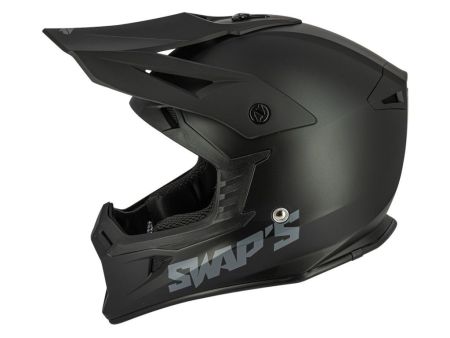 Casque Cross supermotard SWAPS - S818 "Blur", noir mat Taille : L