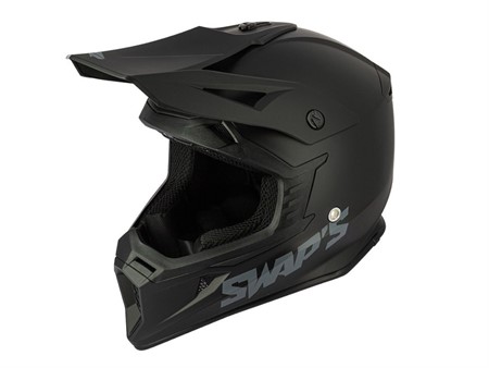 Casque Cross supermotard SWAPS - S818 "Blur", noir mat Taille : XL Casque Cross supermotard SWAPS - S818 "Blur", noir mat Taille : XL