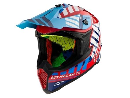 Casque MT FALCON Enduro, rouge-bleu, taille : XL