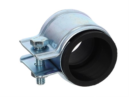 Auspuff Schelle 28mm Chrom mit FPM-Gummi (hitzefest)