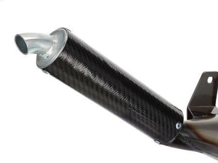 Pot Simonini Thunder carbone, raccord de pot 30mm, Piaggio Si / Grillo