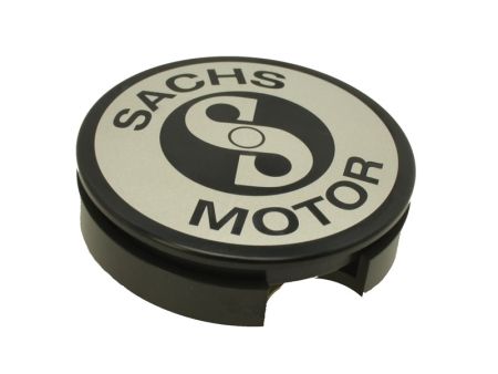 Emblème SACHS Ø 48 noir (pour boucher le trou du compteur)