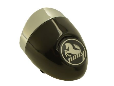 Emblème PONY Ø 48 noir (pour boucher le trou du compteur)