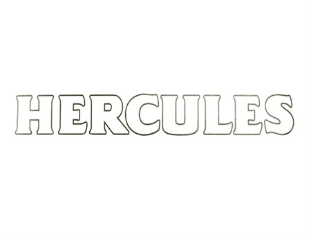 Autocollant Hercules noir / blanc 189 x 28 mm Autocollant Hercules noir / blanc 189 x 28 mm