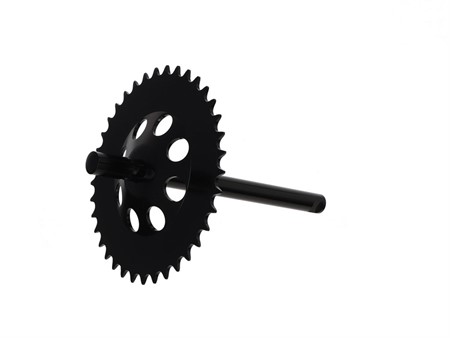Tretachse schwarz 37 Zähne, Puch X30 NS/NL/NG-2A Tretachse schwarz 37 Zähne, Puch X30 NS/NL/NG-2A