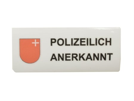 Autocollant Polizeilich Anerkannt