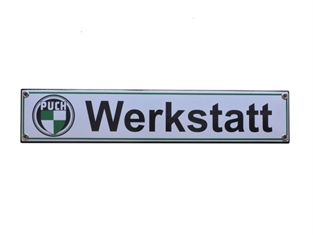 Puch Werkstatt Emailschild