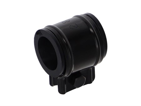 Auspuffbride 28mm schwarz mit FPM-Gummi (hitzefest)