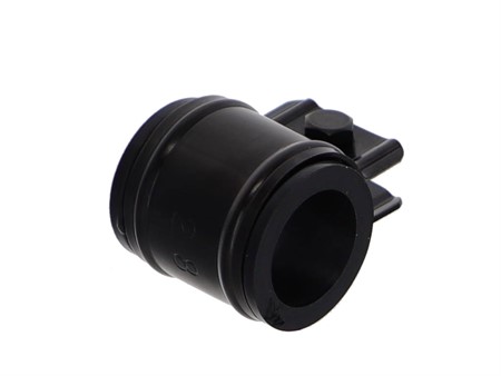 Collier noir 28mm pour coude échappement, gomme en FPM viton