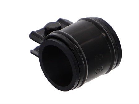 Collier noir 28mm pour coude échappement, gomme en FPM viton