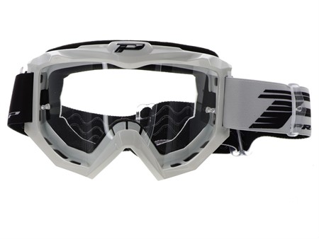 Masque cross lunette ProGrip 3201 Atzaki, blanc