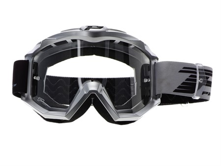 Masque cross lunette ProGrip 3201 Atzaki, gris argent